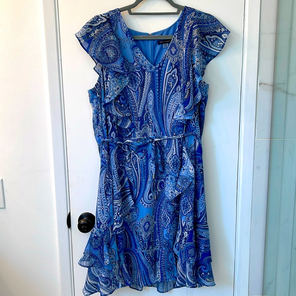 Tommy Hilfiger Women’s Lined Flutter Sleeve Dress
